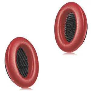 Headphones Replacement Ear Pads, Protein Leather earpad Cushions for Bose Quiet Comfort QC35 Headphones, Replacement Earpads, Softer Memory Foam - Red Headphones Replacement Ear Pads, Protein Leather earpad Cushions for Bose Quiet Comfort QC35 Headphones, Replacement Earpads, Softer Memory Foam - Red