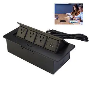 Pop Up Power Outlet, Conference Table Recessed Power Outlet Desktop Socket with PD 20W USB C Fast Charge, Stainless Steel Receptacle Outlet for Conference Office Countertop Pop Up Power Outlet, Conference Table Recessed Power Outlet Desktop Socket with PD 20W USB C Fast Charge, Stainless Steel Receptacle Outlet for Conference Office Countertop