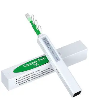 One Click Fiber Cleaner Pen, Fiber Optic Cleaner for SC/FC/ST 2.5mm | 800+ Cleans, One-Push Fiber Cleaning Tool for SC/UPC & SC/APC Optical Connectors, Extendable Probe for Endface Cleaning One Click Fiber Cleaner Pen, Fiber Optic Cleaner for SC/FC/ST 2.5mm | 800+ Cleans, One-Push Fiber Cleaning Tool for SC/UPC & SC/APC Optical Connectors, Extendable Probe for Endface Cleaning