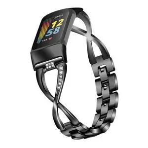 Fit for Fitbit Charge 6 Bands for Women Men, Dressy Metal Bling Replacement Band Straps Wristbands Bracelet for Fitbit Charge 6 Fitness Tracker Fit for Fitbit Charge 6 Bands for Women Men, Dressy Metal Bling Replacement Band Straps Wristbands Bracelet for Fitbit Charge 6 Fitness Tracker