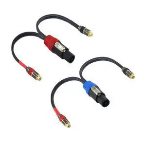Speak-on 4-Pole to Dual RCA Break Out Splitter Cable Speakon Splitter Cable,for Speaker (Speakon to RCA) Speak-on 4-Pole to Dual RCA Break Out Splitter Cable Speakon Splitter Cable,for Speaker (Speakon to RCA)