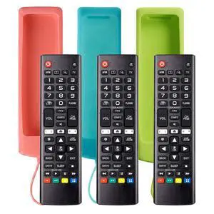 Pack of 3 Fit LG TV Remote with Soft Protective Cover & Hook | 3-Pack Value,No Setup Needed,Glow-In-The-Dark Silicone Protective Case, Color Distinction,Anti-Loss, Durable & Shock-Resistan Pack of 3 Fit LG TV Remote with Soft Protective Cover & Hook | 3-Pack Value,No Setup Needed,Glow-In-The-Dark Silicone Protective Case, Color Distinction,Anti-Loss, Durable & Shock-Resistan