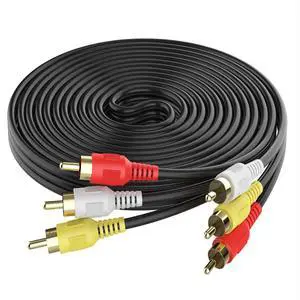 Audio Video Cable,Composite Cord 65 ft RCA to RCA M/Mx3,AV Cable for TV,DVD,VCD etd Audio Video Cable,Composite Cord 65 ft RCA to RCA M/Mx3,AV Cable for TV,DVD,VCD etd