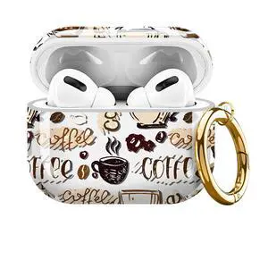 for Cute Airpods Pro 3 Case Clear, Soft TPU Air Pods Pro 3rd Generation Cover Protective Skin Girl Women with Gold Keychain for iPod Pro 3 Gen 2025 - Coffee Pattern for Cute Airpods Pro 3 Case Clear, Soft TPU Air Pods Pro 3rd Generation Cover Protective Skin Girl Women with Gold Keychain for iPod Pro 3 Gen 2025 - Coffee Pattern