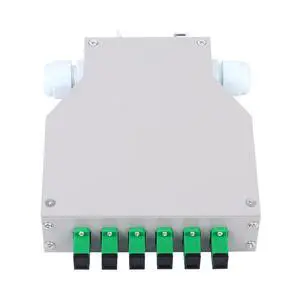 SC-APC 6 Simplex 6 Port DIN Rail SM Fiber Optic Enclosure ODF (Includes Pigtail and 6PC Coupler) SC-APC 6 Simplex 6 Port DIN Rail SM Fiber Optic Enclosure ODF (Includes Pigtail and 6PC Coupler)