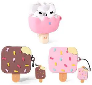 (3Pack) Case for AirPods 3rd Generation(2022), Silicone Case Protective Cover with Cute Cartoon Skin Design for AirPods 3 Earbuds, with Keychain (3Pack) Case for AirPods 3rd Generation(2022), Silicone Case Protective Cover with Cute Cartoon Skin Design for AirPods 3 Earbuds, with Keychain