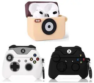 (3Pack) Case for AirPods 3rd Generation(2022), Silicone Case Protective Cover with Cute Cartoon Skin Design for AirPods 3 Earbuds, with Keychain (3Pack) Case for AirPods 3rd Generation(2022), Silicone Case Protective Cover with Cute Cartoon Skin Design for AirPods 3 Earbuds, with Keychain