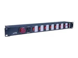8-Port Power Strip/PDU, 8 Overload Protector LED Switchs, Aluminum Metal Housing, 9 NEMA 5-15R Outlets, 5FT 3x14AWG Power CordNo Surge Protection 8-Port Power Strip/PDU, 8 Overload Protector LED Switchs, Aluminum Metal Housing, 9 NEMA 5-15R Outlets, 5FT 3x14AWG Power CordNo Surge Protection