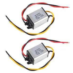 2PCS DC Buck Converter Voltage Regulator DC 8-22V to 3-15V 5V 12V 3A Step-Down Module Waterproof Car Power Converter Compatible with Led Light Car Truck Boat 2PCS DC Buck Converter Voltage Regulator DC 8-22V to 3-15V 5V 12V 3A Step-Down Module Waterproof Car Power Converter Compatible with Led Light Car Truck Boat
