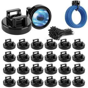 Magnetic Zip Tie Mount Wire Holder - 24 Magnetic Holders | 24 Cable Ties & Magnet Clips for Multipurpose Cable Management - Black Zip Tie Mounts for Home, Office & Electrical Wiring Magnetic Zip Tie Mount Wire Holder - 24 Magnetic Holders | 24 Cable Ties & Magnet Clips for Multipurpose Cable Management - Black Zip Tie Mounts for Home, Office & Electrical Wiring