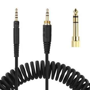 Replacement HD599 Audio Cable Coiled Cord Compatible with Sennheiser HD620S, HD599 SE, HD 598 Cs, HD 560s, HD569, HD550, HD598, HD558 Headphones, 2.5mm to 3.5mm Cable with 6.35mm Adapter Replacement HD599 Audio Cable Coiled Cord Compatible with Sennheiser HD620S, HD599 SE, HD 598 Cs, HD 560s, HD569, HD550, HD598, HD558 Headphones, 2.5mm to 3.5mm Cable with 6.35mm Adapter