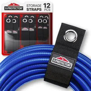 Storage Straps - 12 PCS Pack - Heavy-Duty Extension Cord Holder Organizer for Garage Organization - Premium Cord Organizer for Work Van Accessories and Garage Accessories (10-17") Storage Straps - 12 PCS Pack - Heavy-Duty Extension Cord Holder Organizer for Garage Organization - Premium Cord Organizer for Work Van Accessories and Garage Accessories (10-17")