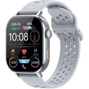 Smart Watch for Men, 2.06"HD AMOLED Military Multisport Fitness Tracker with Bluetooth Call/Compass/Barometer/Altitude 5ATM Water-Resistance Heart Rate/Sleep Monitor, Outdoor for Android iOS Gray Smart Watch for Men, 2.06"HD AMOLED Military Multisport Fitness Tracker with Bluetooth Call/Compass/Barometer/Altitude 5ATM Water-Resistance Heart Rate/Sleep Monitor, Outdoor for Android iOS Gray