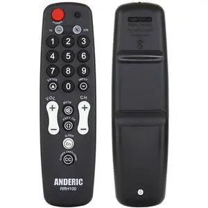 Hospitality Universal TV Remote Control | 1-Device or 2-Device Modes - TV Only - Great for Seniors, Hospitality, Hotels, Motels, Resorts - Jumbo Keys RRH100 Hospitality Universal TV Remote Control | 1-Device or 2-Device Modes - TV Only - Great for Seniors, Hospitality, Hotels, Motels, Resorts - Jumbo Keys RRH100