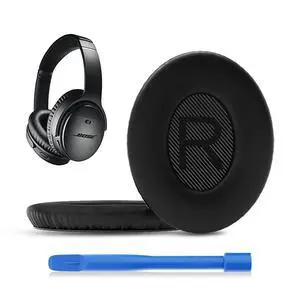 Replacement Ear Pads for Bose QC35 & QC35ii Headphone, Black | Compatible with Bose QuietComfort 35, QuietComfort 35II, QC45, QC Headphones Replacement Ear Pads for Bose QC35 & QC35ii Headphone, Black | Compatible with Bose QuietComfort 35, QuietComfort 35II, QC45, QC Headphones