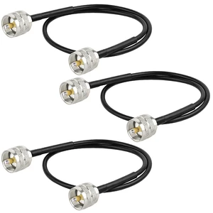 RG8x Jumper Cable 2ft,3 Pack CB Coax Cable PL259 UHF Connector 50 ohm Low Loss for Ham Radio,Antenna Analyzer,Dummy Load,SWR Meter RG8x Jumper Cable 2ft,3 Pack CB Coax Cable PL259 UHF Connector 50 ohm Low Loss for Ham Radio,Antenna Analyzer,Dummy Load,SWR Meter
