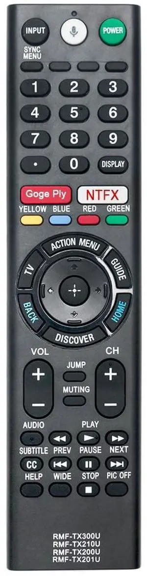 RMF-TX300U RMF-TX200U Replaced Voice Remote Control Compatible with Sony TV | XBR-55A1E XBR-65A1E XBR-77A1E XBR-75X940E XBR-55X930E XBR-65X930E XBR-49X900E XBR-55X900E XBR-65X900E XBR-75X900E RMF-TX300U RMF-TX200U Replaced Voice Remote Control Compatible with Sony TV | XBR-55A1E XBR-65A1E XBR-77A1E XBR-75X940E XBR-55X930E XBR-65X930E XBR-49X900E XBR-55X900E XBR-65X900E XBR-75X900E