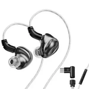 TRN Dolphin In-Ear Monitor Earphones, 10mm Dual Magnetic Dynamic Driver, LCP Diaphragm IEM Headphones, Detachable 0.78mm 2-Pin Cable, HiFi Wired Earbuds for Music, Studio, Gaming (Type-C, Mic) TRN Dolphin In-Ear Monitor Earphones, 10mm Dual Magnetic Dynamic Driver, LCP Diaphragm IEM Headphones, Detachable 0.78mm 2-Pin Cable, HiFi Wired Earbuds for Music, Studio, Gaming (Type-C, Mic)