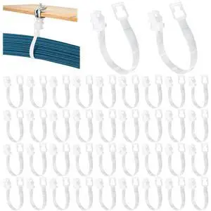 50 Pcs 2" Loop Cable Hangers, UV Rated Loop Cable Rings Hooks Holders for Beam Clamps Communications Wire Support Management 50 Pcs 2" Loop Cable Hangers, UV Rated Loop Cable Rings Hooks Holders for Beam Clamps Communications Wire Support Management