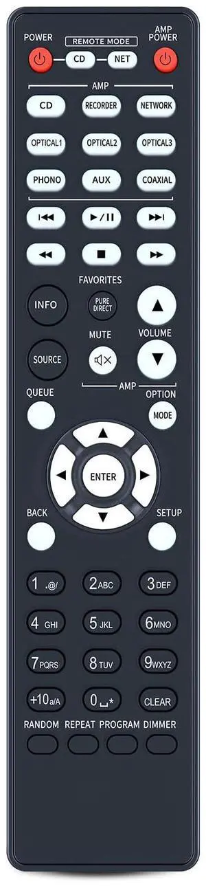 RC-1223 Remote for Denon PMA-800NE/DCD-800NE/PMA-800PS Amplifiers | Easy pairing,Responsive control,for PMA-800BL RC-1223 Remote for Denon PMA-800NE/DCD-800NE/PMA-800PS Amplifiers | Easy pairing,Responsive control,for PMA-800BL