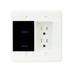 Element-Hz Power Series in-Wall Surge Protector w/Recessed Dual Outlet, 1080 Joules Element-Hz Power Series in-Wall Surge Protector w/Recessed Dual Outlet, 1080 Joules