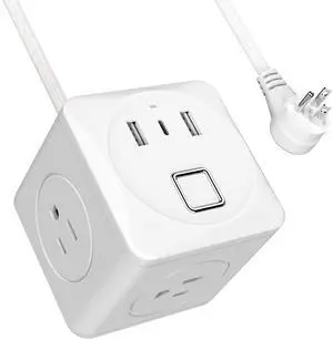 Cube Power Strip with 2 USB & 1 USB-C, 3-Outlet Compact Travel Power Strip with 6 Ft Braided Cord & Individual Switches, 1250W Desk Power Cube for Home Office Hotel Cruise Essentials Cube Power Strip with 2 USB & 1 USB-C, 3-Outlet Compact Travel Power Strip with 6 Ft Braided Cord & Individual Switches, 1250W Desk Power Cube for Home Office Hotel Cruise Essentials