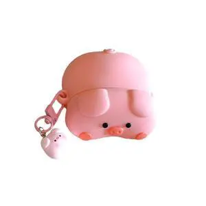 Case Compatible with 2024 Airpods 4, 3D Cute Kawaii Pig Design Earbuds Cover, Pink Lying Piggy Portable Accessories Soft Silicone Wireless Earphone Shockproof Protector with Pendant Case Compatible with 2024 Airpods 4, 3D Cute Kawaii Pig Design Earbuds Cover, Pink Lying Piggy Portable Accessories Soft Silicone Wireless Earphone Shockproof Protector with Pendant