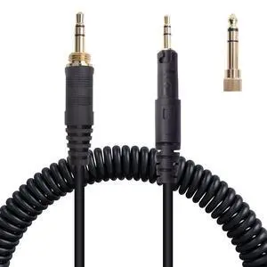 ATH-M50x Replacement Cable, Audio Cable Compatible with Audio Technica ATH-M50xATH-M40xATH-M70xATH-M60x Coiled AUX Headphone Extension Cable with 6.35mm(1/4") Adapter(4ft extends to 10ft) ATH-M50x Replacement Cable, Audio Cable Compatible with Audio Technica ATH-M50xATH-M40xATH-M70xATH-M60x Coiled AUX Headphone Extension Cable with 6.35mm(1/4") Adapter(4ft extends to 10ft)