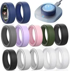 12 Pack Ring Cover for Oura Ring 4 Ceramic/Gen 4/ Gen 3, Anti-Scratch Elastic Silicone Rings Protector,Protector Working Out Accessories for Women Men,S for 6/7/8/9/10 12 Pack Ring Cover for Oura Ring 4 Ceramic/Gen 4/ Gen 3, Anti-Scratch Elastic Silicone Rings Protector,Protector Working Out Accessories for Women Men,S for 6/7/8/9/10