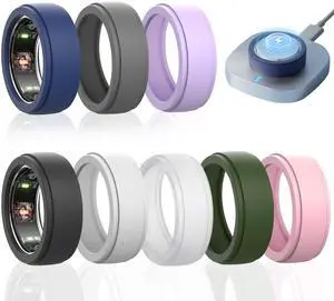 8 Pack Ring Cover for Oura Ring 4 Ceramic/Gen 4/ Gen 3, Anti-Scratch Elastic Silicone Rings Protector,Protector Working Out Accessories for Women Men,S for 6/7/8/9/10 8 Pack Ring Cover for Oura Ring 4 Ceramic/Gen 4/ Gen 3, Anti-Scratch Elastic Silicone Rings Protector,Protector Working Out Accessories for Women Men,S for 6/7/8/9/10