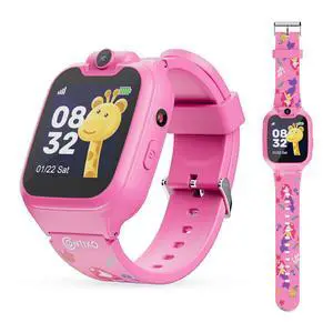 KW01 Smart Watches for Kids, Pink 1.54" HD Touch Screen Educational Smartwatch Toy with Games Camera Video Recorder Calculator Flashlight Music Player Gift for 3-12 Years Old Boys Girls KW01 Smart Watches for Kids, Pink 1.54" HD Touch Screen Educational Smartwatch Toy with Games Camera Video Recorder Calculator Flashlight Music Player Gift for 3-12 Years Old Boys Girls