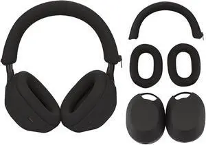 3 Set Case Cover for Sony WH-1000XM5 Headphones,Embody Ear Pad Cover/Headband Cover/Ear Cover Soft Silicone Headphones AccessoriesBlack 3 Set Case Cover for Sony WH-1000XM5 Headphones,Embody Ear Pad Cover/Headband Cover/Ear Cover Soft Silicone Headphones AccessoriesBlack
