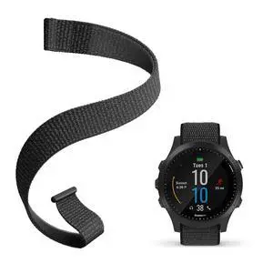 Strap Compatible with Garmin Forerunner 965/955/945/93522mm Replacement Watch band - Woven Nylon with Hook-And-Loop Strap Compatible with Garmin Forerunner 965/955/945/93522mm Replacement Watch band - Woven Nylon with Hook-And-Loop