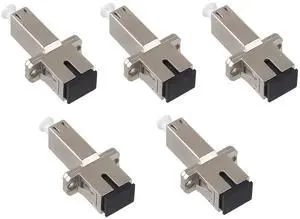 5 Pack Simplex Multimode/Singlemode LC Female to SC Female Fiber Optic Adapter Hybrid Connector UPC Optical Adapter Coupler/Flange 5 Pack Simplex Multimode/Singlemode LC Female to SC Female Fiber Optic Adapter Hybrid Connector UPC Optical Adapter Coupler/Flange
