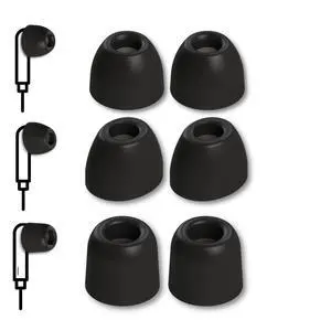 SmartCore Memory Foam Replacement IEM Ear Tips, Black Medium | 3 Pairs, for Most Wired Devices, Superior Noise Isolation, Ultimate Comfort, Secure Fit SmartCore Memory Foam Replacement IEM Ear Tips, Black Medium | 3 Pairs, for Most Wired Devices, Superior Noise Isolation, Ultimate Comfort, Secure Fit