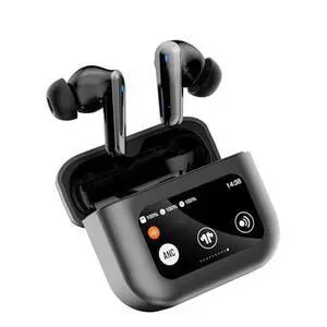 Sports Wireless Headphones LCD Full-Color Touch Screen Bluetooth 5.4 Earbuds Charging Case Headset Earphones with HD Mic for Workout Driving Walking Running (Black) Sports Wireless Headphones LCD Full-Color Touch Screen Bluetooth 5.4 Earbuds Charging Case Headset Earphones with HD Mic for Workout Driving Walking Running (Black)