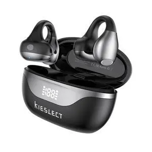 Clip on Open Ear Wireless Bluetooth Headphones with AI 165 Language Translator, Real Time Translation Earbuds with Wireless Charging Case, Black, Active Noise Cancelling Clip on Open Ear Wireless Bluetooth Headphones with AI 165 Language Translator, Real Time Translation Earbuds with Wireless Charging Case, Black, Active Noise Cancelling