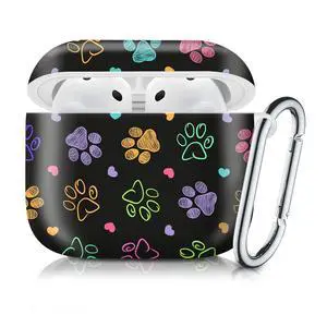 Case Compatible with AirPod 4th Generation 2024,Shockproof Protective Case Cover with Keychain for Women Men,Wireless Accessorie Charging Cases for Airpod 4th - Colorful Doodle Paw Case Compatible with AirPod 4th Generation 2024,Shockproof Protective Case Cover with Keychain for Women Men,Wireless Accessorie Charging Cases for Airpod 4th - Colorful Doodle Paw