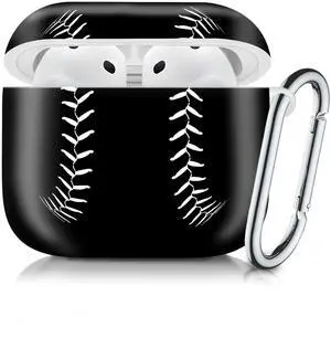 Case Compatible with AirPod 4th Generation 2024,Shockproof Protective Case Cover with Keychain for Women Men,Wireless Accessorie Charging Cases for Airpod 4th - Baseball Sport Softball American Case Compatible with AirPod 4th Generation 2024,Shockproof Protective Case Cover with Keychain for Women Men,Wireless Accessorie Charging Cases for Airpod 4th - Baseball Sport Softball American