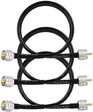 RG8x Jumper Cable 3ft Low Loss UHF PL259 CB Coax Cable 3-Pack | 50 ohm PL259 cb antenna cables for Ham Radio Antenna Analyzer SWR Meter Dummy Load RG8x Jumper Cable 3ft Low Loss UHF PL259 CB Coax Cable 3-Pack | 50 ohm PL259 cb antenna cables for Ham Radio Antenna Analyzer SWR Meter Dummy Load