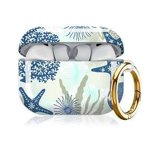 Compatible with AirPod Pro 3 Case, Cute Hard TPU Protective Cover with Keychain, Shockproof Design Case for Women & Girls,Starfish Seashell Compatible with AirPod Pro 3 Case, Cute Hard TPU Protective Cover with Keychain, Shockproof Design Case for Women & Girls,Starfish Seashell