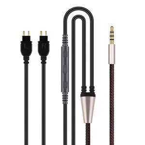 Audio Cable Replacement with in-Line Mic and Remote Volume Control - Compatible with Sennheiser HD525 HD545 HD565 HD580 HD600 HD650 Headphone and iPhone iPod ipad Apple Devices Audio Cable Replacement with in-Line Mic and Remote Volume Control - Compatible with Sennheiser HD525 HD545 HD565 HD580 HD600 HD650 Headphone and iPhone iPod ipad Apple Devices