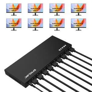 LK5-H108 4K HDMI Splitter 1×8, 8 Port Powered Distributor with AC Adapter - 4K@30Hz, PS5/Xbox/Fire TV Compatible LK5-H108 4K HDMI Splitter 1×8, 8 Port Powered Distributor with AC Adapter - 4K@30Hz, PS5/Xbox/Fire TV Compatible