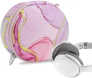 NOVA Headphones Case Compatible with Sennheiser PXC 550-II, Momentum Wireless 3, HD 450SE/458BT and More, Replacement Hard Shell Travel Carrying Bag with Cable Storage (Pink Marble) NOVA Headphones Case Compatible with Sennheiser PXC 550-II, Momentum Wireless 3, HD 450SE/458BT and More, Replacement Hard Shell Travel Carrying Bag with Cable Storage (Pink Marble)
