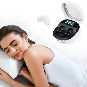 Air 10 Mini Wireless Sleep Earbuds with LED Display & Charging Case 42 dB Noise Cancellation, Ultra-Mini & Invisible Fit, Ultra-Light 2.3 g Each,Side-Sleeper Comfort, 25H Playtime (White) Air 10 Mini Wireless Sleep Earbuds with LED Display & Charging Case 42 dB Noise Cancellation, Ultra-Mini & Invisible Fit, Ultra-Light 2.3 g Each,Side-Sleeper Comfort, 25H Playtime (White)