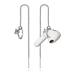 Anti-Lost Earrings Wireless Earphone Holder chain strap Compatible for Airpods pro 2 1 & Airpods 1 2 3 (Zircon Ring) Anti-Lost Earrings Wireless Earphone Holder chain strap Compatible for Airpods pro 2 1 & Airpods 1 2 3 (Zircon Ring)