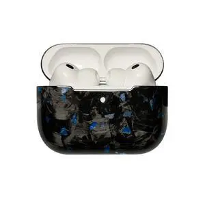 Real Forged Carbon Fiber Case for AirPods Pro 3 (2025 Release) - Ultra-Thin & Lightweight Hard Shell Protective Cover - Supports MagSafe/Wireless Charging - Glossy Black/Blue Real Forged Carbon Fiber Case for AirPods Pro 3 (2025 Release) - Ultra-Thin & Lightweight Hard Shell Protective Cover - Supports MagSafe/Wireless Charging - Glossy Black/Blue