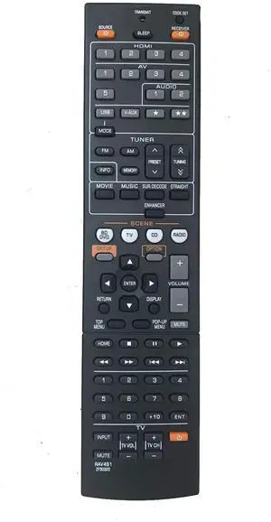Replacement Remote Control for Yamaha RX-V765 RX-V665 HTR-3067 HTR-5064 YHT-4910U RX-V377 YHT-595BL AV Receiver Replacement Remote Control for Yamaha RX-V765 RX-V665 HTR-3067 HTR-5064 YHT-4910U RX-V377 YHT-595BL AV Receiver