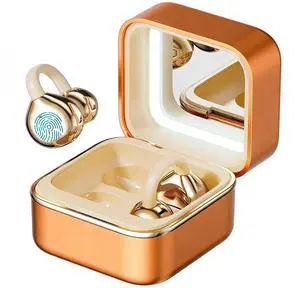 Open Ear Clip Wireless Earbuds Bluetooth 6.0, Lightweight Comfort Sports Bone Conduction Headphones,Open Ear Headphones, Stable Fit Earphones with LED Makeup Mirror Case Open Ear Clip Wireless Earbuds Bluetooth 6.0, Lightweight Comfort Sports Bone Conduction Headphones,Open Ear Headphones, Stable Fit Earphones with LED Makeup Mirror Case