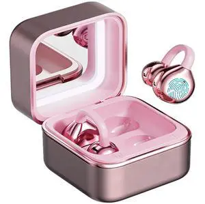 Open Ear Clip Wireless Earbuds Bluetooth 6.0, Lightweight Comfort Sports Bone Conduction Headphones,Open Ear Headphones, Stable Fit Earphones with LED Makeup Mirror Case Open Ear Clip Wireless Earbuds Bluetooth 6.0, Lightweight Comfort Sports Bone Conduction Headphones,Open Ear Headphones, Stable Fit Earphones with LED Makeup Mirror Case